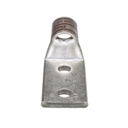 PANDUIT Copper Compression Lug, 2 Hole, 45 Degree Bend0 Kcmi LCDX450-12-6